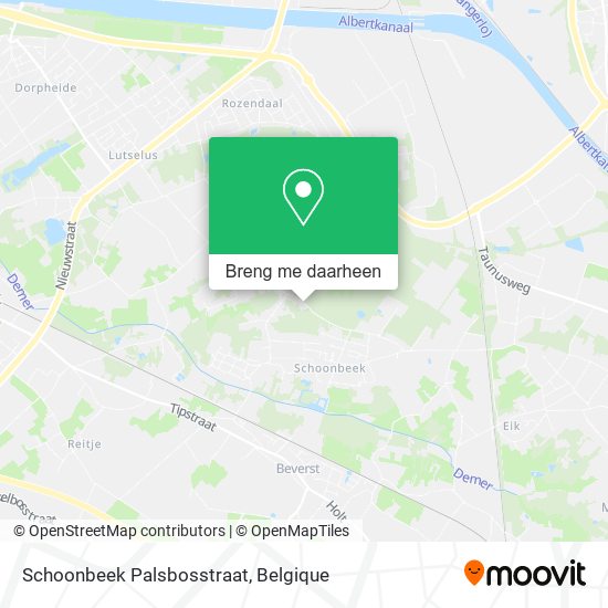Schoonbeek Palsbosstraat kaart