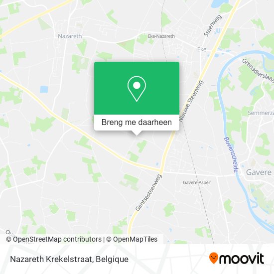 Nazareth Krekelstraat kaart