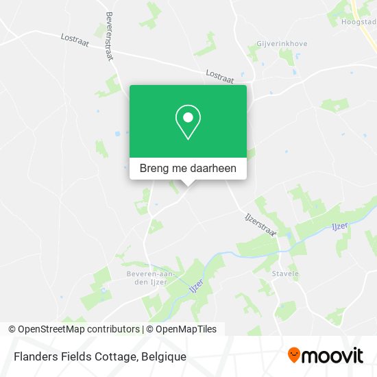 Flanders Fields Cottage kaart