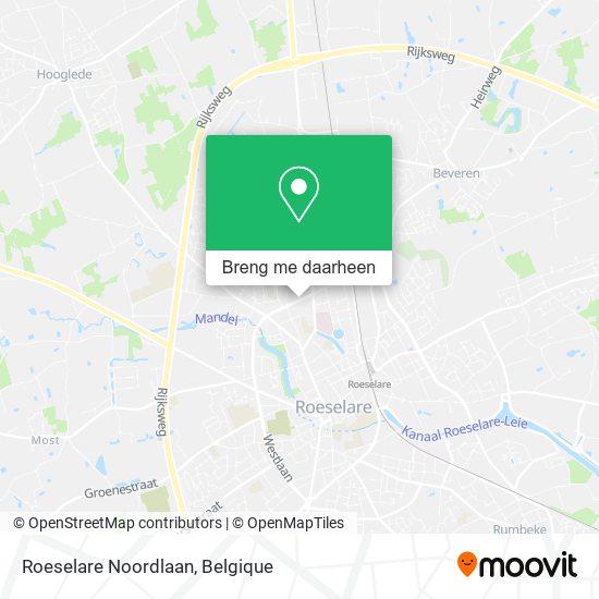 Roeselare Noordlaan kaart