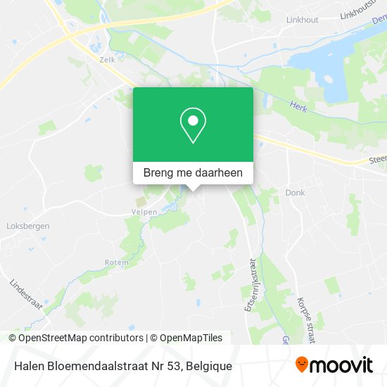 Halen Bloemendaalstraat Nr 53 kaart