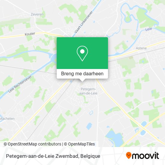 Petegem-aan-de-Leie Zwembad kaart