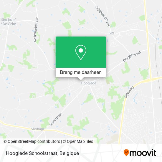 Hooglede Schoolstraat kaart