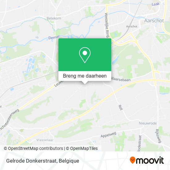 Gelrode Donkerstraat kaart