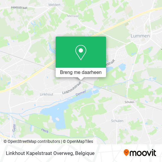 Linkhout Kapelstraat Overweg kaart