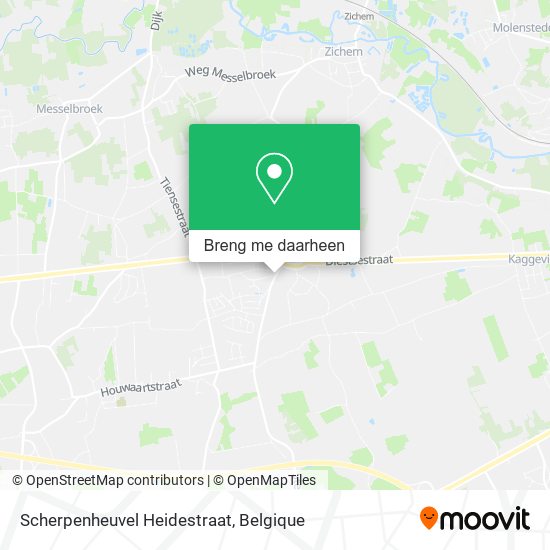 Scherpenheuvel Heidestraat kaart