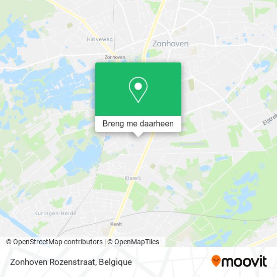 Zonhoven Rozenstraat kaart