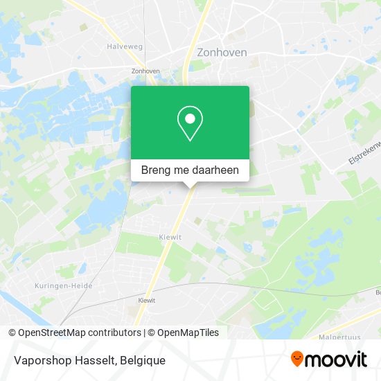 Vaporshop Hasselt kaart