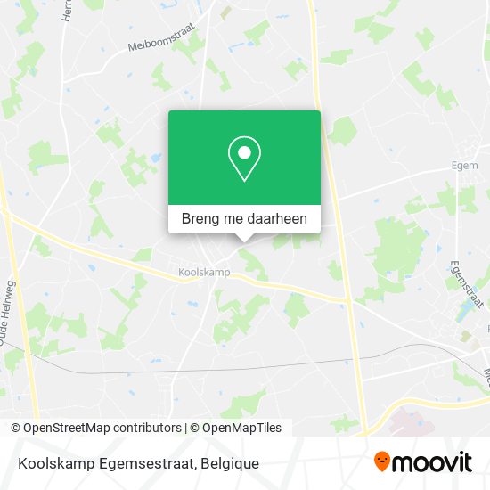 Koolskamp Egemsestraat kaart