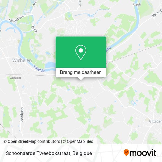 Schoonaarde Tweebokstraat kaart