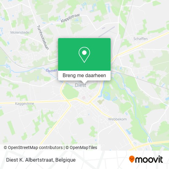 Diest K. Albertstraat kaart