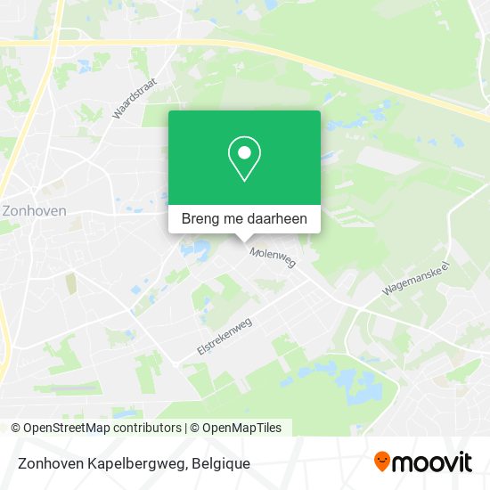 Zonhoven Kapelbergweg kaart