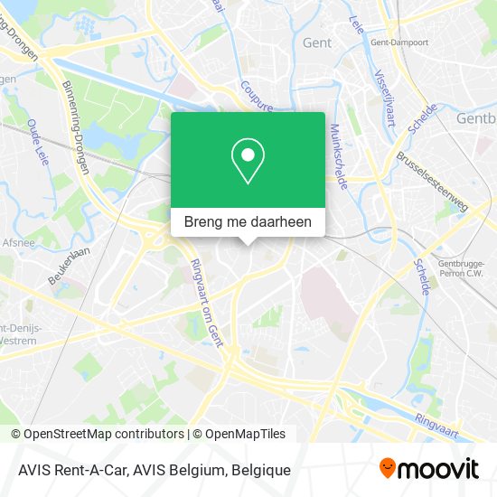 AVIS Rent-A-Car, AVIS Belgium kaart