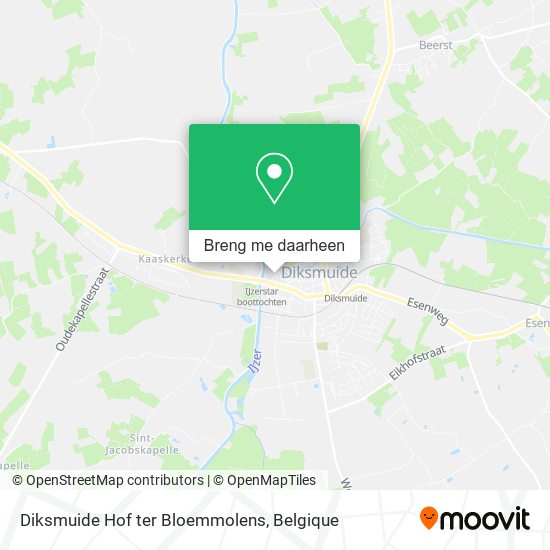 Diksmuide Hof ter Bloemmolens kaart