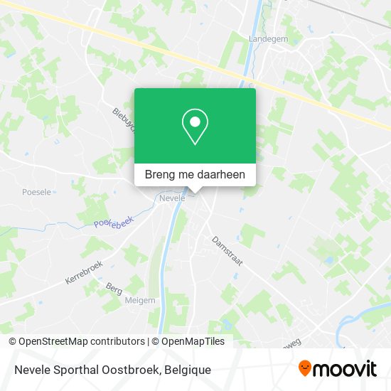 Nevele Sporthal Oostbroek kaart