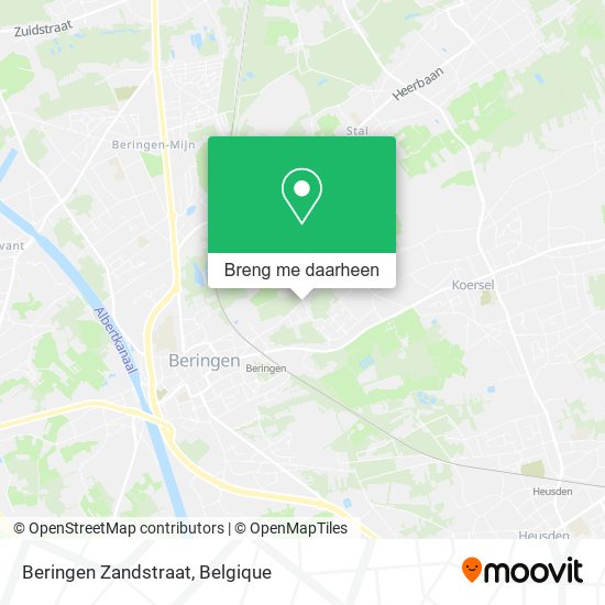 Beringen Zandstraat kaart