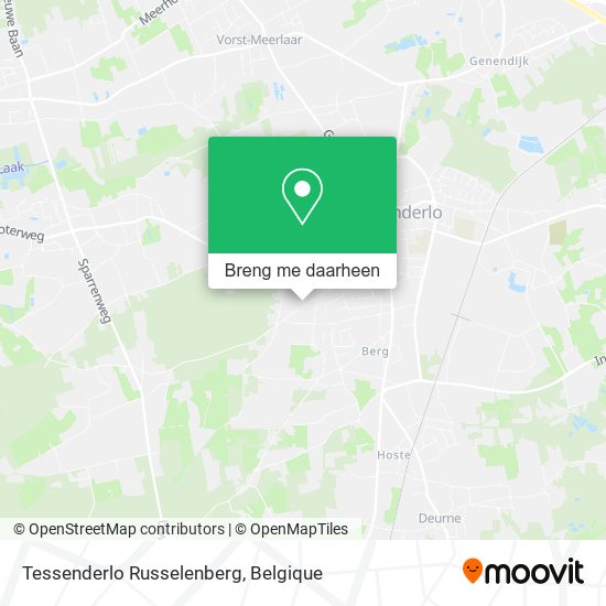 Tessenderlo Russelenberg kaart