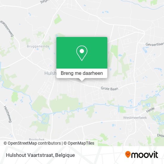 Hulshout Vaartstraat kaart