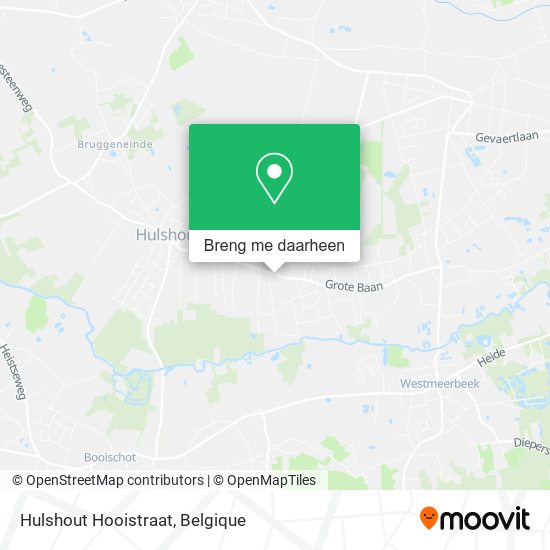 Hulshout Hooistraat kaart
