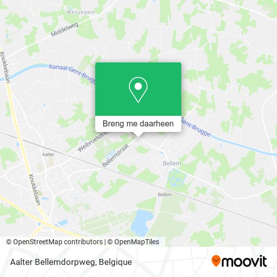 Aalter Bellemdorpweg kaart