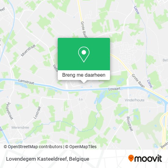 Lovendegem Kasteeldreef kaart