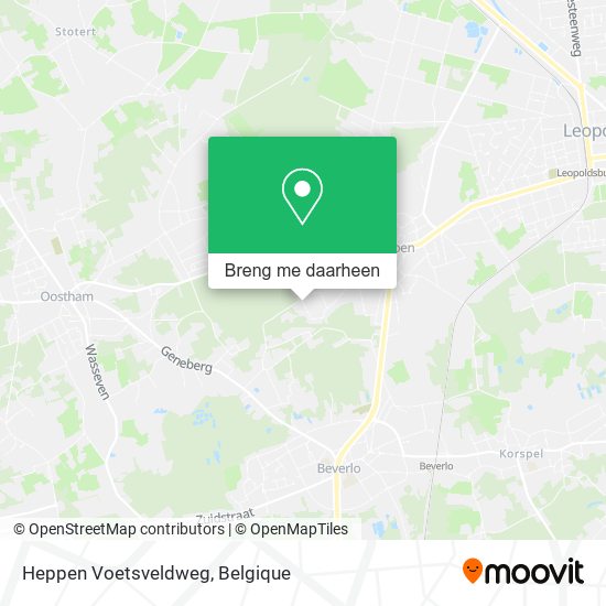 Heppen Voetsveldweg kaart