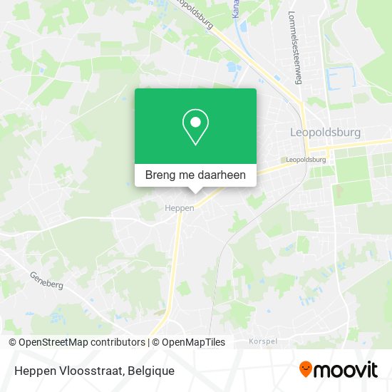 Heppen Vloosstraat kaart