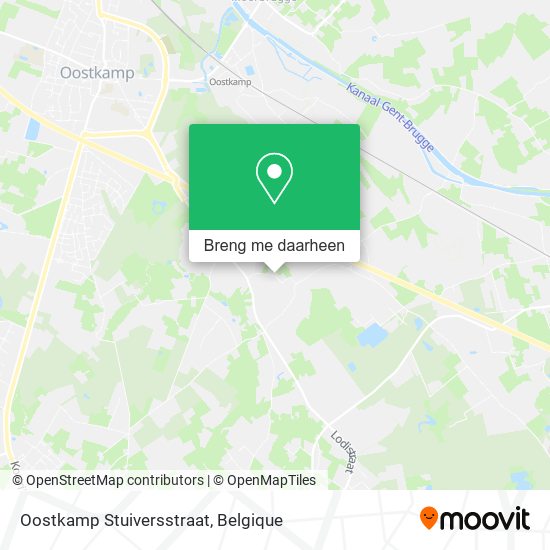 Oostkamp Stuiversstraat kaart