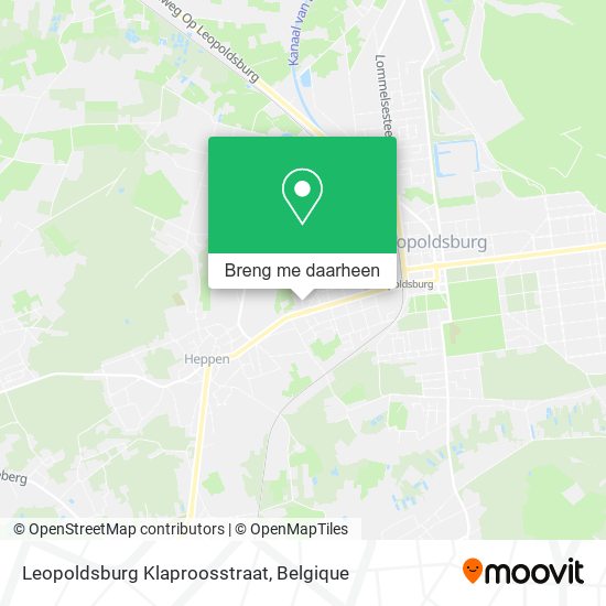 Leopoldsburg Klaproosstraat kaart