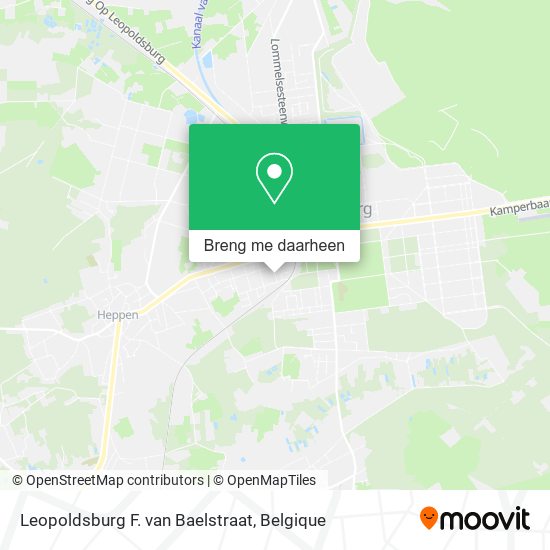 Leopoldsburg F. van Baelstraat kaart