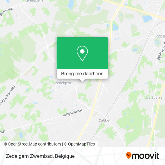 Zedelgem Zwembad kaart