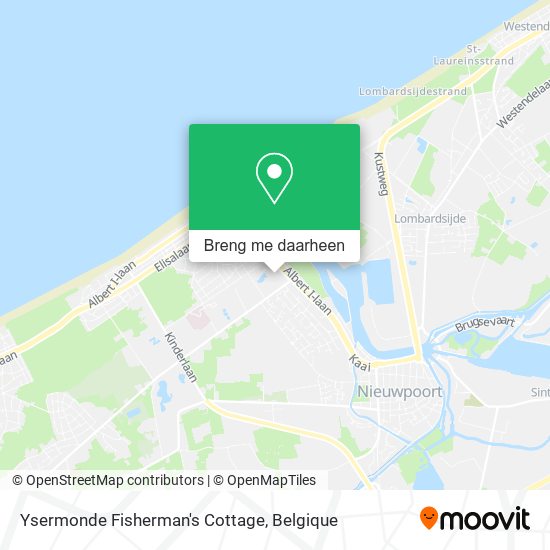 Ysermonde Fisherman's Cottage kaart
