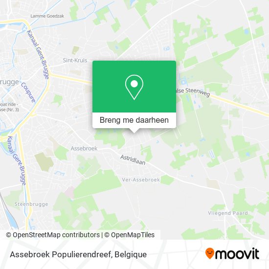 Assebroek Populierendreef kaart