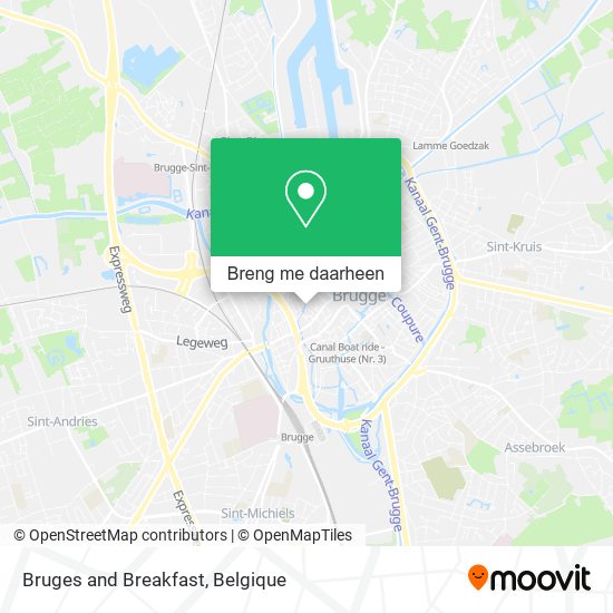 Bruges and Breakfast kaart