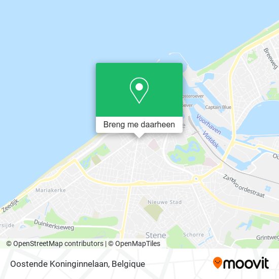 Oostende Koninginnelaan kaart