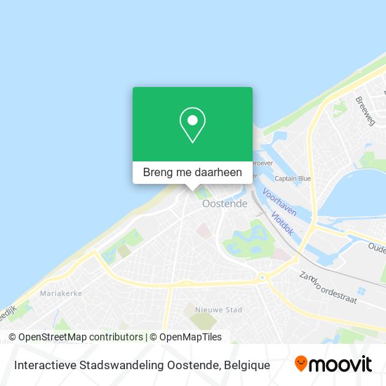 Interactieve Stadswandeling Oostende kaart