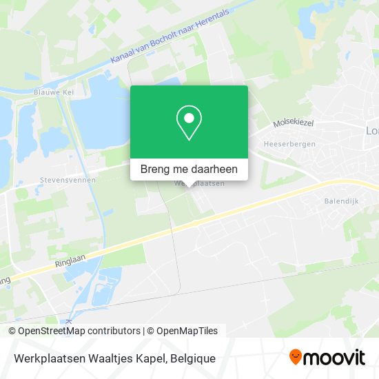 Werkplaatsen Waaltjes Kapel kaart