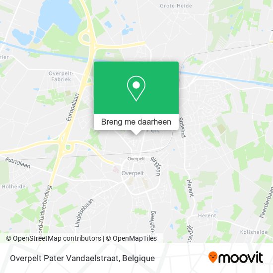 Overpelt Pater Vandaelstraat kaart