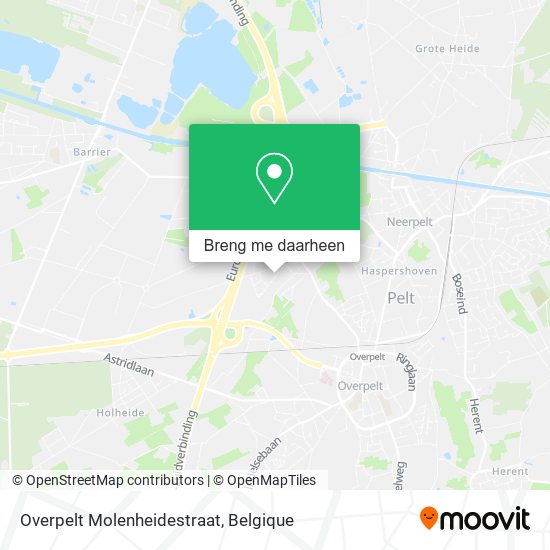 Overpelt Molenheidestraat kaart