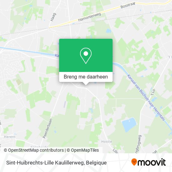 Sint-Huibrechts-Lille Kaulillerweg kaart