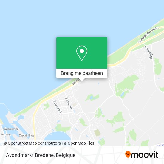 Avondmarkt Bredene kaart