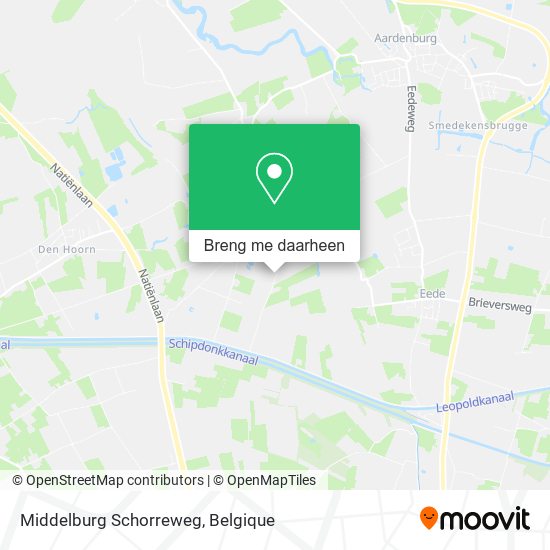 Middelburg Schorreweg kaart
