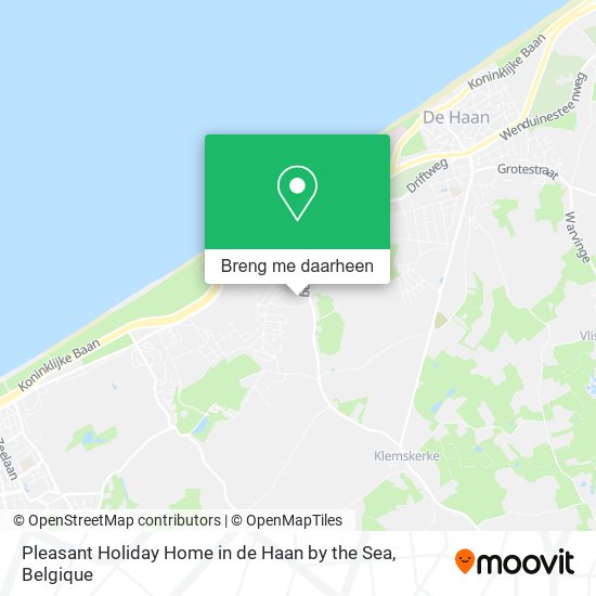 Pleasant Holiday Home in de Haan by the Sea kaart
