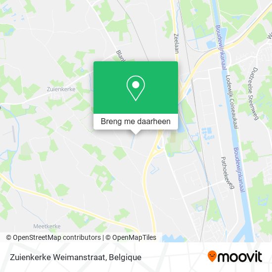 Zuienkerke Weimanstraat kaart