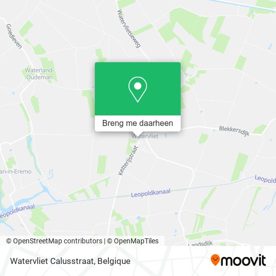 Watervliet Calusstraat kaart