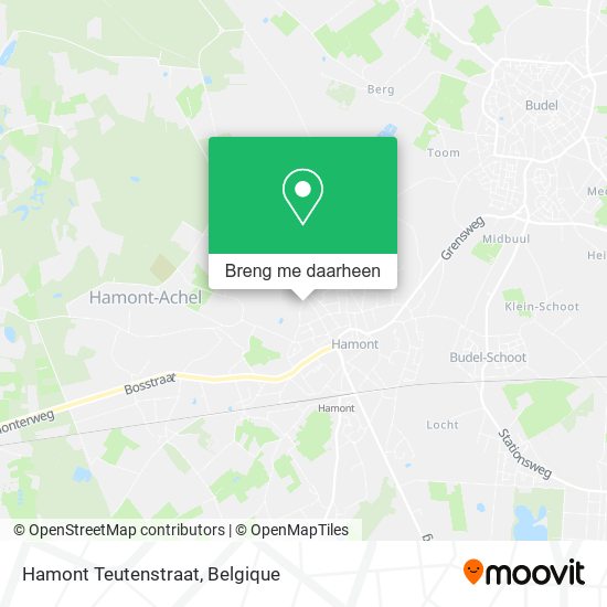 Hamont Teutenstraat kaart