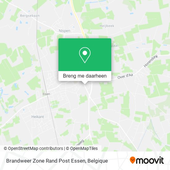 Brandweer Zone Rand Post Essen kaart