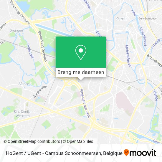 HoGent / UGent - Campus Schoonmeersen kaart