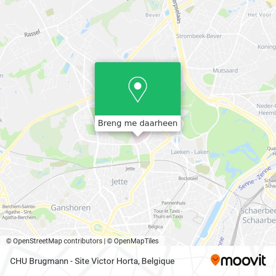 CHU Brugmann - Site Victor Horta kaart