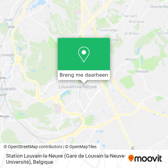 Station Louvain-la-Neuve (Gare de Louvain-la-Neuve-Université) kaart